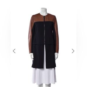 Akris Punto Black and Brown Wool Striped Jacket - size L / US12